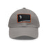 Earths Horizon Cap in White with Light Brown Rectangle Patch.