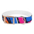 Neon graffiti urban dog collar in size M, Black Onyx design.