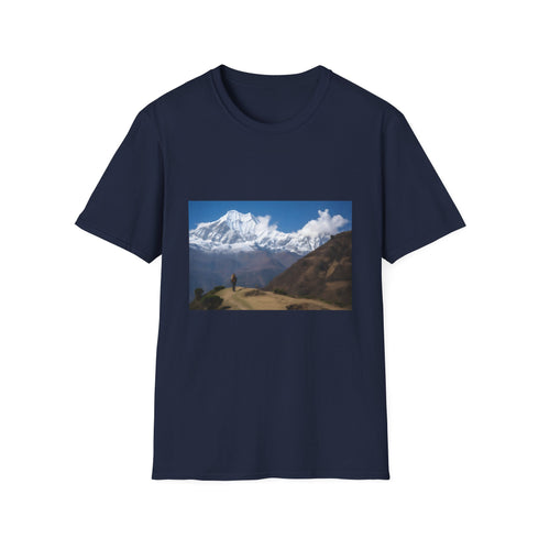 Charcoal Himalayan Serenity T-Shirt, Cotton Crew Neck, Regular Fit, DTG