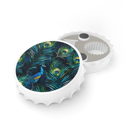 Vibrant Blue Peacock Feather Opener