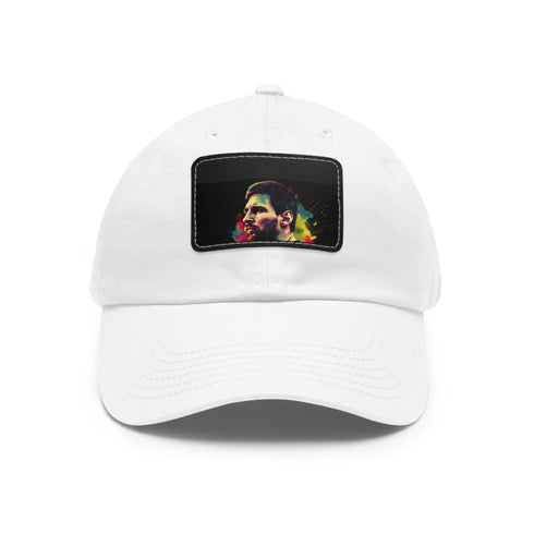 Messi Neon Splash Cap in White with Light Brown Patch