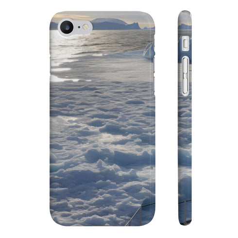 Antarctic Expedition Iceberg Research Vessel iPhone 7 Plus Glossy Phone Case.