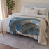 Sky Temple Rotating in Zero Gravity Plush Fleece Throw Blanket
