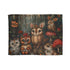 Enchanted Forest Blanket with woodland creatures design, cozy 30'' x 40''