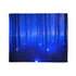 Cyber Forest with Bioluminescent Fog — Plush Fleece Throw Blanket — Draped Over Sofa & Bed Lifestyle View