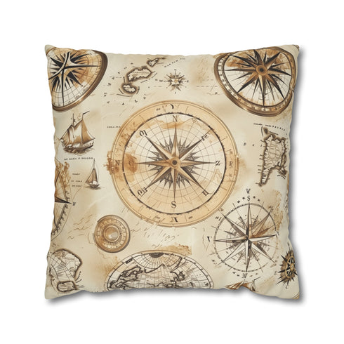 Explore history with Vintage Maps pillowcase, travel-inspired design for home decor