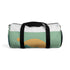 Minimalist mountain landscape print duffel bag for stylish weekend getaways.