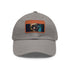 Neon Fusion watercolor baseball cap in white with light brown patch.