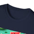 Charcoal crew neck T-shirt with tropical watermelon and floral print
