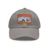 Stylish white cotton baseball cap with light brown rectangle patch.