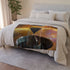Hourglass with Black Hole in Center Plush Fleece Throw Blanket