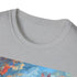 Charcoal cotton T-shirt with Boracay sunset graphic in regular fit style