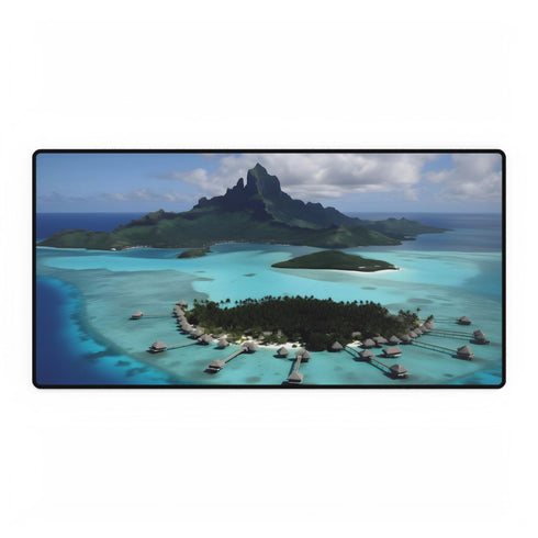 Bora Bora Turquoise Lagoon & Mount Otemanu XXL Extended Desk Mat - View 1 | Prints With Passion