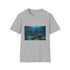 Charcoal cotton T-shirt featuring sunken civilization graphic in regular fit