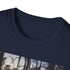 Charcoal cotton T-shirt featuring mystical cypress swamp scene with regular fit