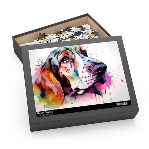 Basset Hound jigsaw puzzle for dog lovers and puzzle enthusiasts.