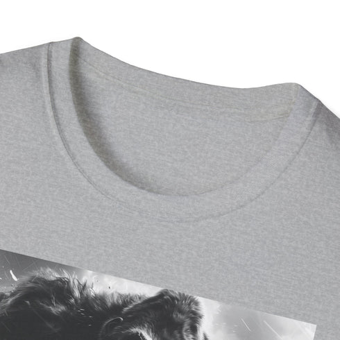 Charcoal King Kong shirt with vibrant skyscraper design and regular crew neck fit