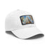 Chrysler Skyline Watercolor Cap in White with Light Brown Patch.