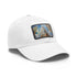 White cotton unisex hat with Chrysler Building watercolor design.