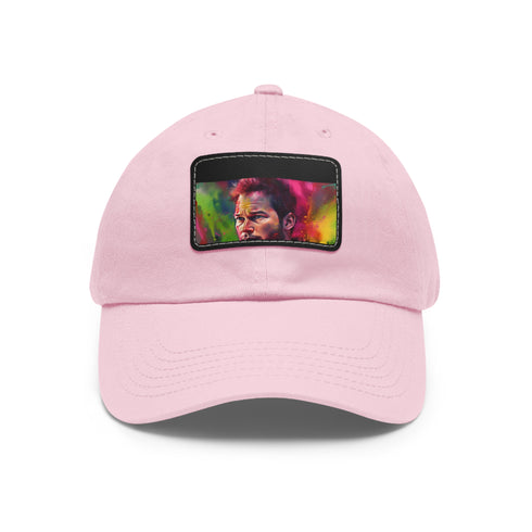 Neon Prism Chris Pratt cap in White with Light Brown rectangle patch.