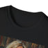 Charcoal cotton T-shirt featuring a vibrant J.K. Rowling portrait design