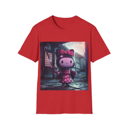Kuromi x Hello Kitty Charcoal Tee: Cartoon T-Shirt Crew Neck Summer Pick