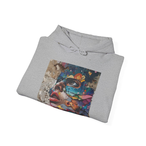 Urban Canvas: Edgy Graffiti Navy Hoodie Street Art Soul