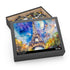 Eiffel Tower watercolor jigsaw puzzle with relaxing puzzle experience.