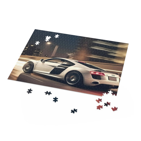 Colorful Audi R8 car puzzle for automotive and puzzle fans.
