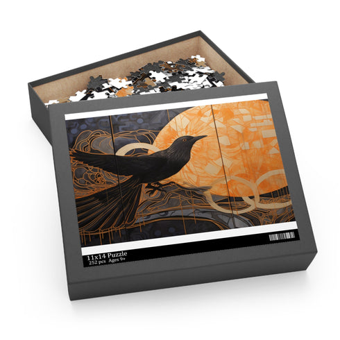 Majestic black gold lion puzzle for art and game lovers.