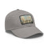 White cap with Buckingham Palace watercolor design and light brown patch.