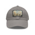 Watercolor Buckingham Palace baseball cap with white/light brown patch.