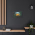 City Inside a Glowing Mushroom Cap Stretched Canvas Wall Art