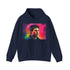 Tom Cruise Neon Watercolor Hoodie in Navy, Size S.
