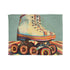 RollerNation Retro Blanket: vibrant roller skate design on cozy blanket.