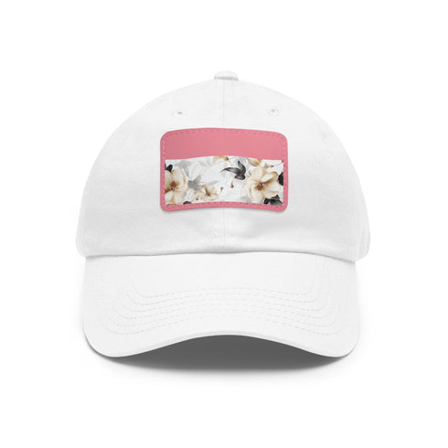 Botanical XRay Blossom Cap in White with Rectangle Design