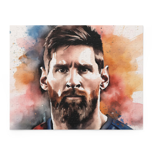 Lionel Messi action-packed jigsaw puzzle for football fans.