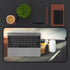 Sleek Lamborghini speedster desk mat in vibrant colors for workspace excitement.
