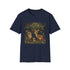Charcoal woodland creatures t-shirt with breathable cotton and regular fit