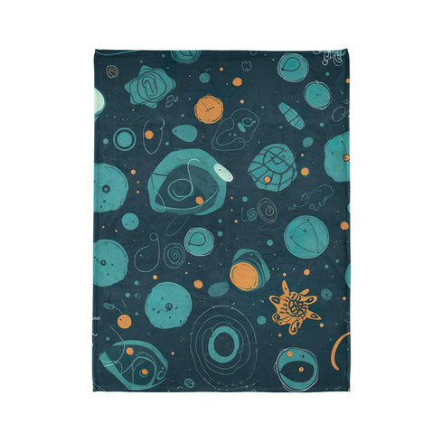 Deep Space Cosmic Nebula Seamless Plush Fleece Throw Blanket - View 10 | Prints With Passion