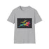 Vibrant neon Peter Pan T-shirt in charcoal soft cotton crew neck design