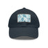 Ocean Gaze Baseball Cap in White with Light Brown Patch