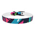 Neon graffiti dog collar in medium black onyx variant.