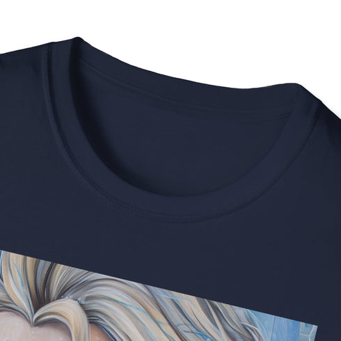Vibrant charcoal Elsa painting T-shirt with soft cotton crew neck design