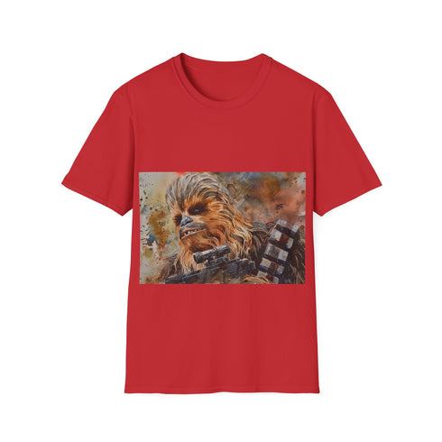 Chewbacca Watercolor Tee: Wookiee Style Charcoal T-Shirt Men's Summer Fashion