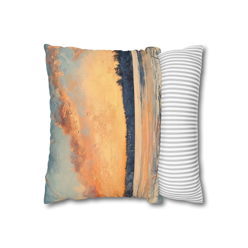 Central Park Snow Double-Sided Square Cushion Cover