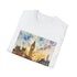 Charcoal cotton t-shirt featuring Big Ben watercolor design evokes London's charm