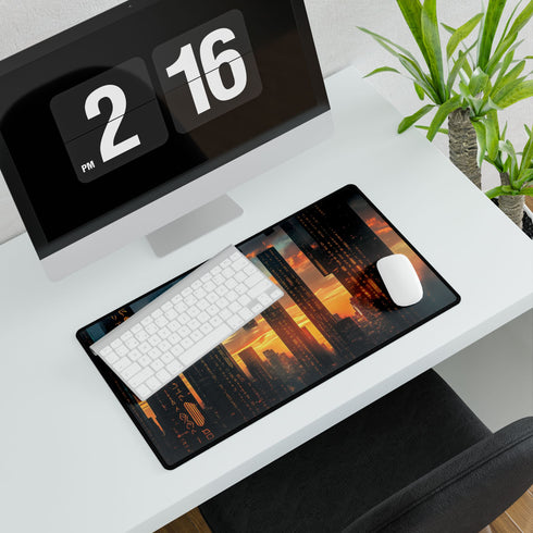 Ancient Runes Glowing Metropolis Gaming XXL Extended Desk Mat - View 7 | Prints With Passion