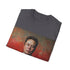 Charcoal crew neck cotton tee with Elon Musk visionary graphic