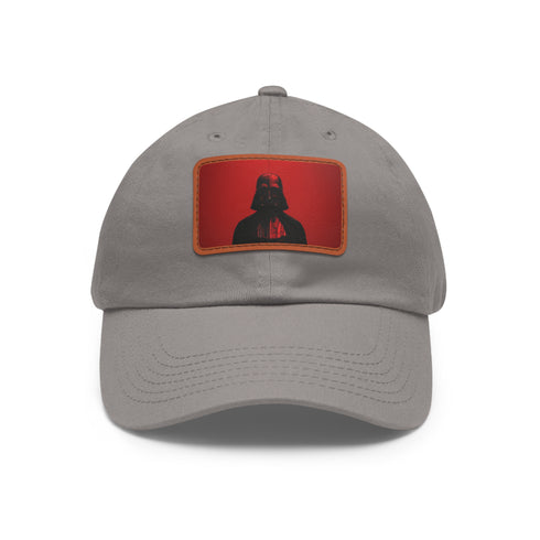 Darth Vader baseball cap in white with light brown patch.